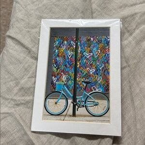Colorful Heart Wall Art with Bicycle